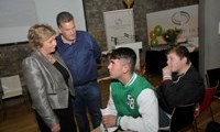 Ms. Frances Fitzgerald TD, Minister for Children and Youth Affairs meets with some of the Award recipients